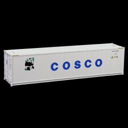 HO Scale 40ft Hi-Cube Reefer 1:87 40' Refrigerator Container Freight Cars Cargo Box C8722