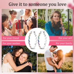 Orstarry S925 Sterling Silver Colorful Wavy Earrings Versatile Hoop Earrings For Women Jewelry Original Party Gifts