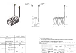 1PCS Titanium Tube Coil Evaporator for 1P 1.5 2 2.5 3 5P Aquarium Chiller Heat Exchanger Fish Tank in Seafood Pond