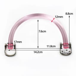 1/2/4Sets Acrylic D Shape Bag Handle with Two Metal Buckle Transparent Resin Wristband Handbag Decor Ring Frame Bags Part