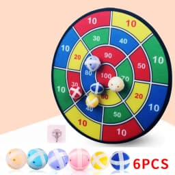 Large Hard Board Children's Sticky Ball Toy Sticky Ball Indoor Dart Target Plate Outdoor Parent-child Suction Cup Ball