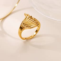 Ocean Starfish Shell Open Rings For Women Gold Color Stainless Steel Ring Summer Beach Aesthetic Waterproof Jewelry Gift
