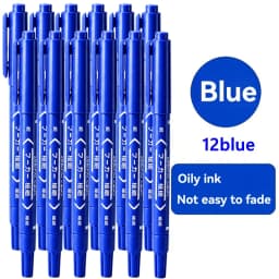 3/50/100Pcs/set Oil Double Tip Art Black Permanent Paint Marker Pen for Plastic Wood Stone Metal Glass Doodling Marking Graffiti