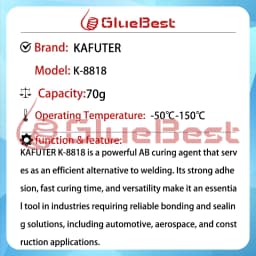 KAFUTER K-8818 High Strength AB Curing Agent Two Part Chemical for Industrial Bonding Potting and Structural Assembly Use