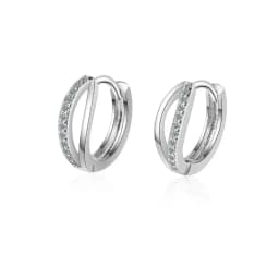 Gold Silver Color Simple Huggies Full Rainbow Zircon Hoops Earring for Women Fashion Drops Piercing Pendiente Ohrringe Jewelry