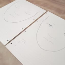 A4 Make Up Face Chart Art Cosmetic Beauty Facechart Book, 30 Sheets Paper