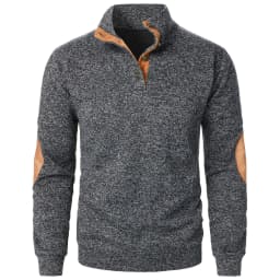 Men's Long Sleeve Stand Collar Sweatshirts Casual Pullover Outdoor Streetwear for Men Sport Riding lightweight V-neck Coats