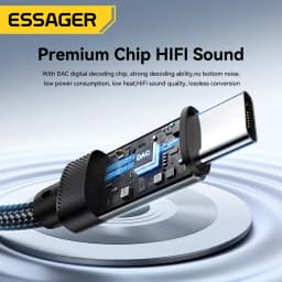 Essager Type C/USB-A/Lightning To 3.5mm Jack AUX Cable Audio Adapter for Phone Headphones Car HIFI Stereo Sound Audio Connector