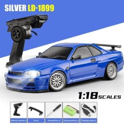2.4GHz LD RC LD1899 1/18 RC Drifting Car With Gyroscope On-Road Alloy Body Shell Racing Cars Radio Control Children Toy Gift