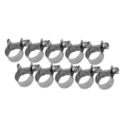 10Pcs Stainless Steel Mini Fuel Line Pipe Hose Clamp Clip 6mm‑20mm Optional Size Hose Clamp Pipe Clip Hose Fastener Hose Clips