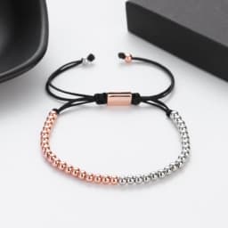 Classic Men Women Bracelet 4MM Copper Beaded Charm Bracelet Pulseira Adjustable Bracelet Fashion Jewelry Gift