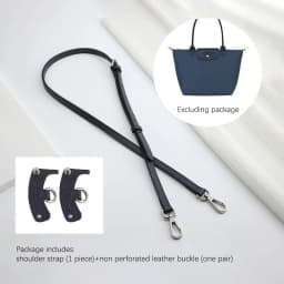 1set Bag Leather Strap For Longchamp Universite Mini Bag Shoulder Strap New Gray Mini Bag Punch-free Modification Accessory