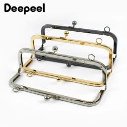 1-5Pcs Deepeel 10/15/19cm Square Smooth Metal Bags Handle Purse Frame Handbag Lock Kiss Clasp DIY Wallet Bracket Bag Accessories