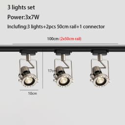 Led Track Light Industrial Style Rail Spot Light Aluminum Brushed Nickel Color Ceiling Lamp Whole Full Set 3 4 Lights Wall Wash