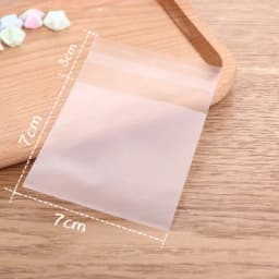 100pcs Transparent Frosted Opp Bag Self Adhesive Pouch for DIY Handmade Candy Cookie Wedding Birthday Party Gift Packaging Bag