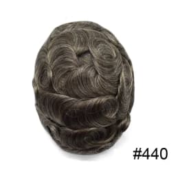 VERSALITE- Mono with Swiss Lace Front Toupee Men Breathable Male Hair Prosthesis Natural Human Hair Replacement System Men's Wig
