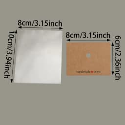 100pcs Handmade Jewelry Display Kit - 50 Elegant Clear Bags and 50 "Handmade with Love" Cards, Perfect for Jewelry Packaging