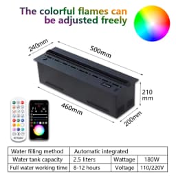 3D Steam Electric Fireplace for Living Room Smart Simulated Flame Atomization App Controlled Fireplace TV Cabinet Fireplace