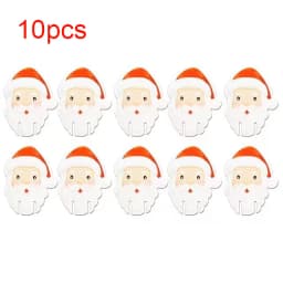10PCS Christmas Cup Card Santa Hat Wine Glass Decor Ornaments Navidad Noel New Year Gift Christmas Decorations