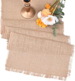 Burlap Table Runner Natural Farmhouse Jute Table Runner Thanksgiving Rustic Table Runner for Home Dining Christmas Table Decor