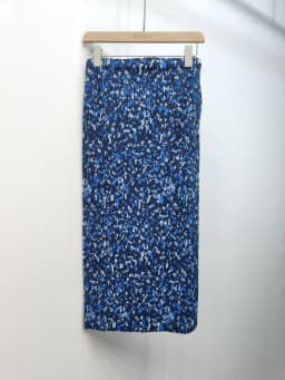 LANMREM Pleated Clothes 2025 Summer New Elegant Temperament Slit Printed Half Skirt Slim Fit Versatile A-line Skirt 2DB2687