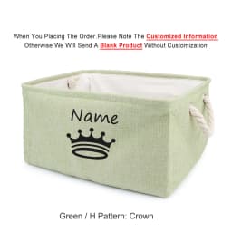 Custom Dog Toy Box - Dog Toy Basket, Collapsible,Dog Toy Bin with Comfortable Handles for Storage of Dog Toys, Dog Accessories