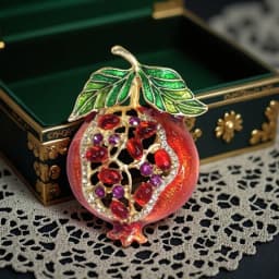 Baroque Luxury Beautiful Pomegranate Fruit Openwork Design Men's and Women's Brooch Pin,Jewelry and Accessories Party Gifts