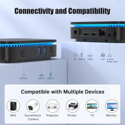 ACEMAGIC AK1PLUS Mini PC - Intel Pentium N5030 Mini PC - 8GB LPDDR4 256GB PCIe M.2 SSD - Mini Computers(4C/4T,Tot 3,1 GHz) - Desktop Computer - WiFi5 - BT4.2