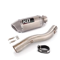 For Ducati Scrambler 800 821 Motorcycle Exhaust System Middle Connect Link Pipe Section Tube 51mm Muffler Baffler With DB Killer