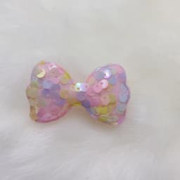 42Pcs/Lot 6*3.5cm Glitter Sequin Bowknot Padded Appliques For DIY Headband Accessories And Craft Clothes Sewing Supplies