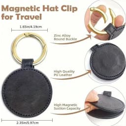 Strong Magnetic Hat Clip for Women Bags Backpack Luggage Travel Outdoor PU Leather Accessories College Students Men Women Unisex