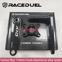 RACEDUEL 110BCD Carbon Crankset 11/12 Speed Double Chainring for Shimano R7000 R8000 R9100 R9200 50-34T/52-36T/53-39T/54-40T