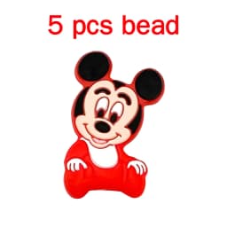 5pcs Silicone Cartoon Beads Pacifier Chain Baby DIY Care Pacify Accessory Adornment