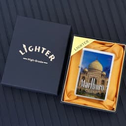 Marlboro Creative and Personalized Grinding Wheel Kerosene Lighter Gift Box World-famous Scenic Spots Men's Gift Wholesale