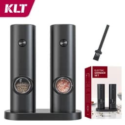 Electric Automatic Salt and Pepper Grinder Set with Led Light Grinder Set Spice Mill Adjustable Spices Grinder Kitchen Tools