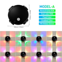 LED PIR Night Light with Motion Sensor RGB Rechargeable Magnetic Wall Lamp Mood Ambient Light for Cabinet Hallway Stair
