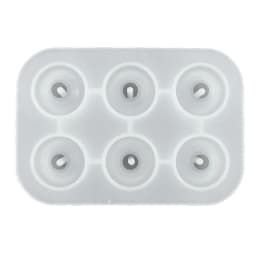 Resin Beads Molds with Hole Silicone Bead Epoxy Molds for Cabochon Gemstone-Pendant Mold Earrings Jewelry Casting Art