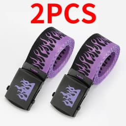 Punk Style Flame Belt - Trendy Hip-hop Street Bad Boy Personality Decoration Durable for Both Men and Women Trendy Eyelet Belt