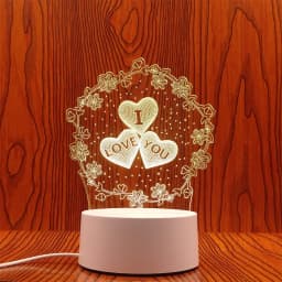 3D Lamp Acrylic USB LED Night Lights Neon Sign Lamp Xmas Christmas Decorations for Home Bedroom Birthday Decor Wedding Gifts
