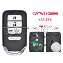 Datong World CWTWB1G0090 4A Chip 433MHz Car Remote Key For Honda Accord Inspire Fit HRV Venzel Jazz Envix Crider City Sport