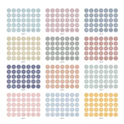 8 Sheets Morandi Color Index Stickers Self Adhesive Categorized Label Tag Marker Paper for Diary Agenda Planner Writable Sticker