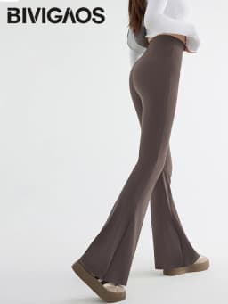 BIVIGAOS Seamless Micro Flared Shark Pants Women Multicolor High Waist Casual Fashion Sexy Leggings Skinny Tight Horseshoe Pants