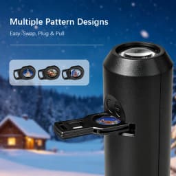 USB Halloween Projector Light, Interchangeable Slides LED Projection Lamp with Flexible Gooseneck for Halloween Home Party Wall