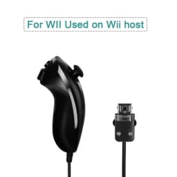 5 Colors Wired Nunchuck For Nintendo Wii Game Controller Hand Curved Game Handle Controller Nunchuk For Wii Gamepad Accessories