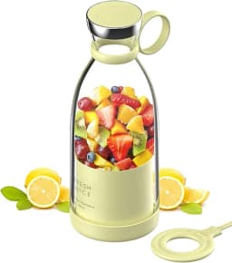 Portable Rechargeable Juicer Blender Wireless Mixer Fresh Juice 350ml With Charger