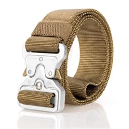 38mm Tactical Belt for Men Heavy Duty Nylon Waist Belt with Silver Buckle Unisex Designer Jeans Belt for Women