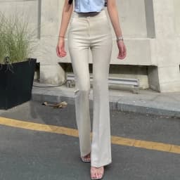 Slimming High Waist Flared Casual Pants Women's Long Trousers Korean Style Leg Lengthening Effect Versatile Casual Trousers