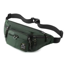 Casual Nylon Men Waist Fanny Pack Solid Color Multi-Pocket Sling Chest Bag Anti-theft Large-capacity Male Pouch Purse