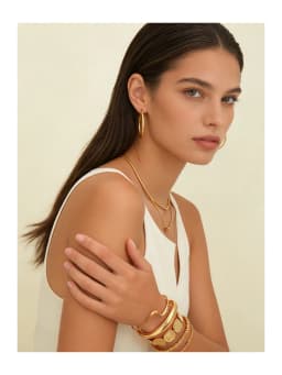 Retro Boho Minimalist Bracelets Set For Women Luxury Exaggerated Geometric Design Wide Metal Bangles Daily Wear Jewelry Gift New