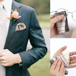 38cm/14.9in Soft Cotton Men's Handkerchief Classic Striped Pattern Multicolor Options Stylish Men's Accessory
